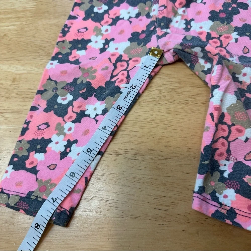 Oshkosh B'gosh Pink Floral Girls Stretch Pants Sz 9M Spring Summer